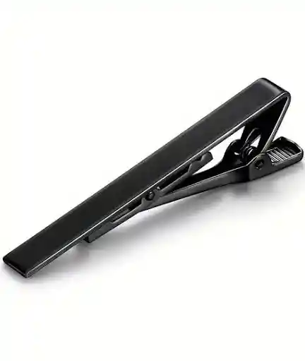 1x Pisacorbata Negro Pisa Corbatas 5.5 Cm Metalico