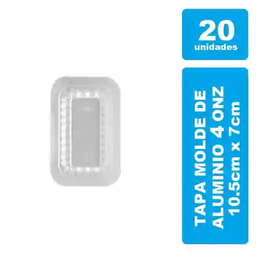 Tapa Para Molde De Aluminio 4onz Pet Cristal X 20und
