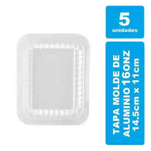 Tapa Para Molde De Aluminio 16onz Pet Cristal X 5und