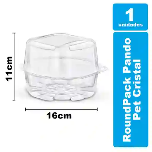 Contenedor Roundpack Pando Pet Cristal
