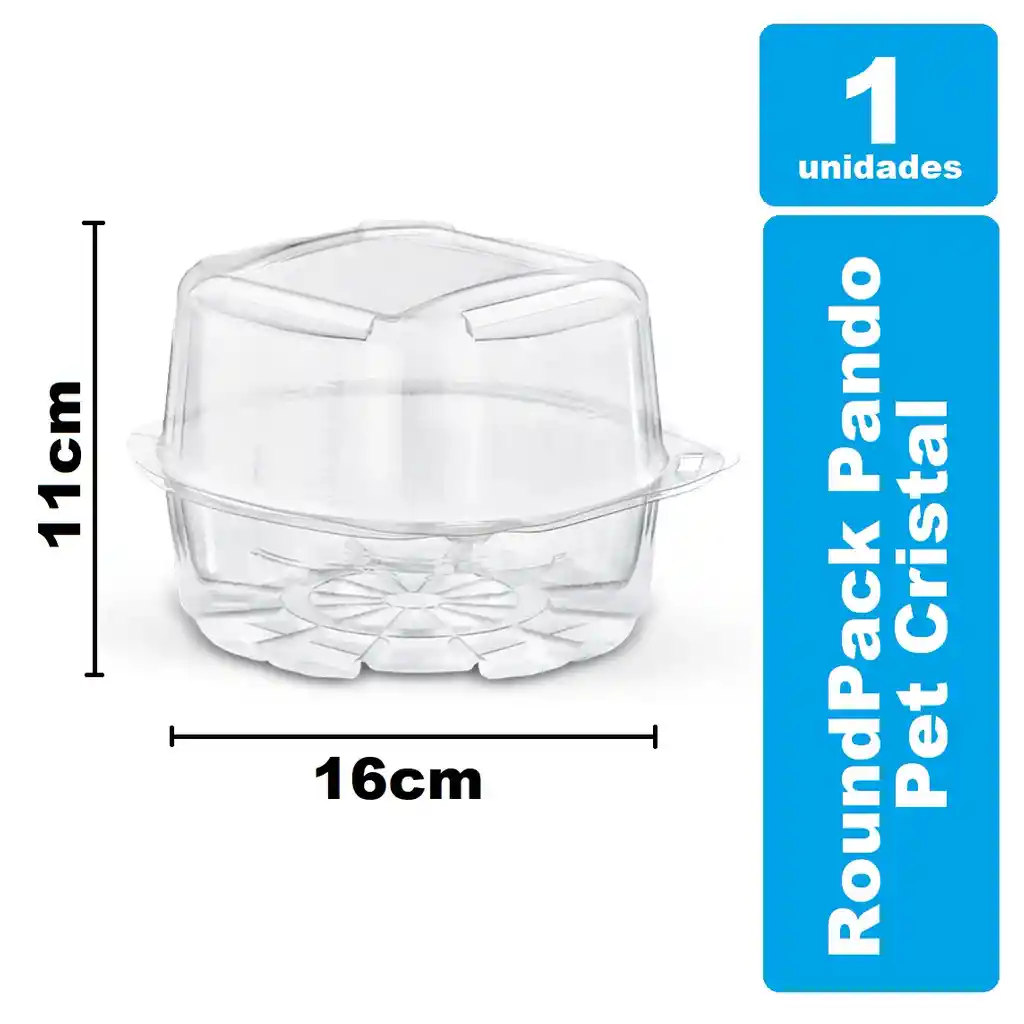 Contenedor Roundpack Pando Pet Cristal