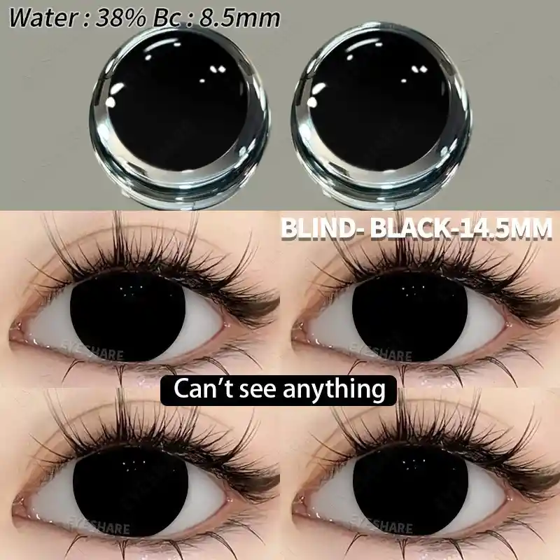 Lentes De Contacto Negros Blind Black