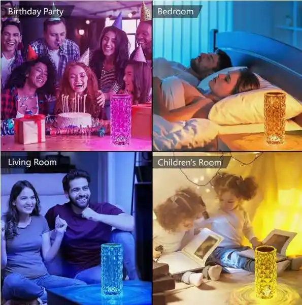 Lampara Rgb Para Mesa En Acrilico 3d