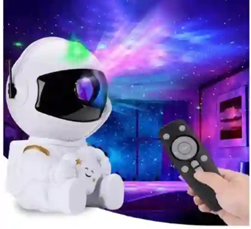Astronauta Proyector Mini Sentado Nublosa Y Estrellas