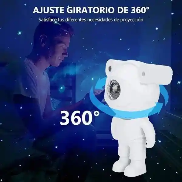 Astronauta Proyector Estrellas Nublosa Con Bluetooth