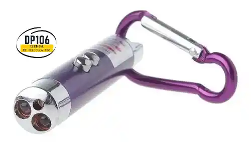 Puntero Laser Rojo Tipo Llavero Con Linterna X 1 Und