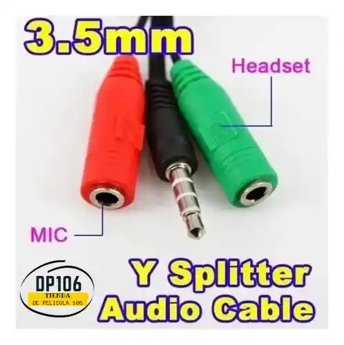 Cable Convertidor Audio Y Micrófono