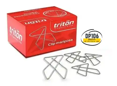 Clip Metalico Mariposa X 50 Unid