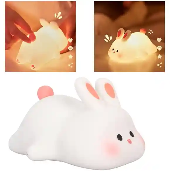 Lámpara Conejo Táctil De Silicona