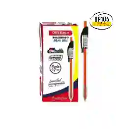 Esfero / Boligrafo Semi-gel Retractil Negro Lapicero 1 Und