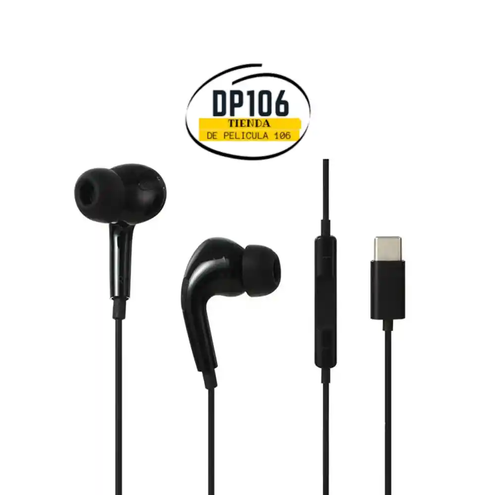 Audifonos Tipo C De Chupa Negros