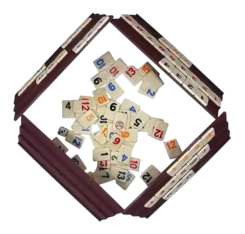 Juego De Mesa Rummy De Lujo Caja Metalica