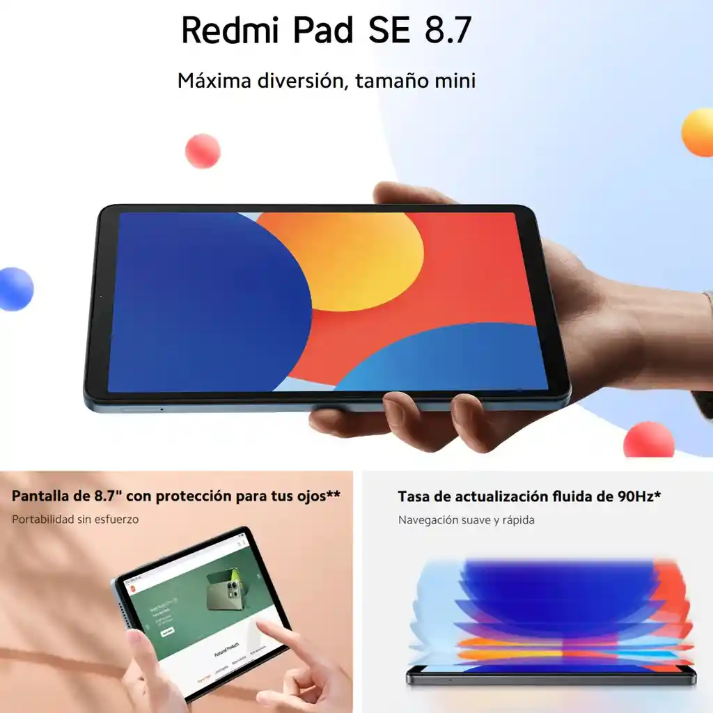 Tablet Xiaomi Redmi Pad Se 8.7'', 128gb /4gb, 6650mah, Gris