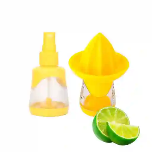 Exprimidor Manual 2 En 1 Con Spray Adaptable Boquilla
