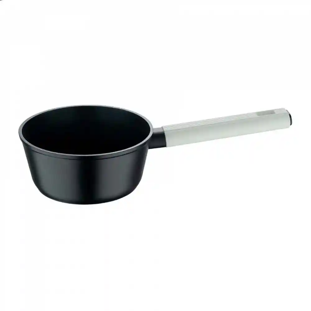 Cacerola Con Tapa Bergner Lines 16 Cm Negro Aluminio Forjado