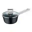 Cacerola Con Tapa Bergner Lines 16 Cm Negro Aluminio Forjado