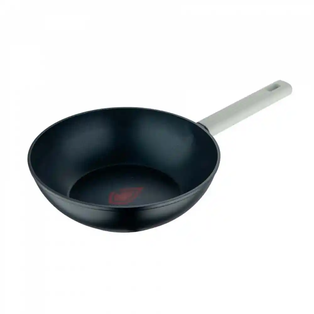 Wok Bergner Lines 26 Cm Negro Aluminio Forjado