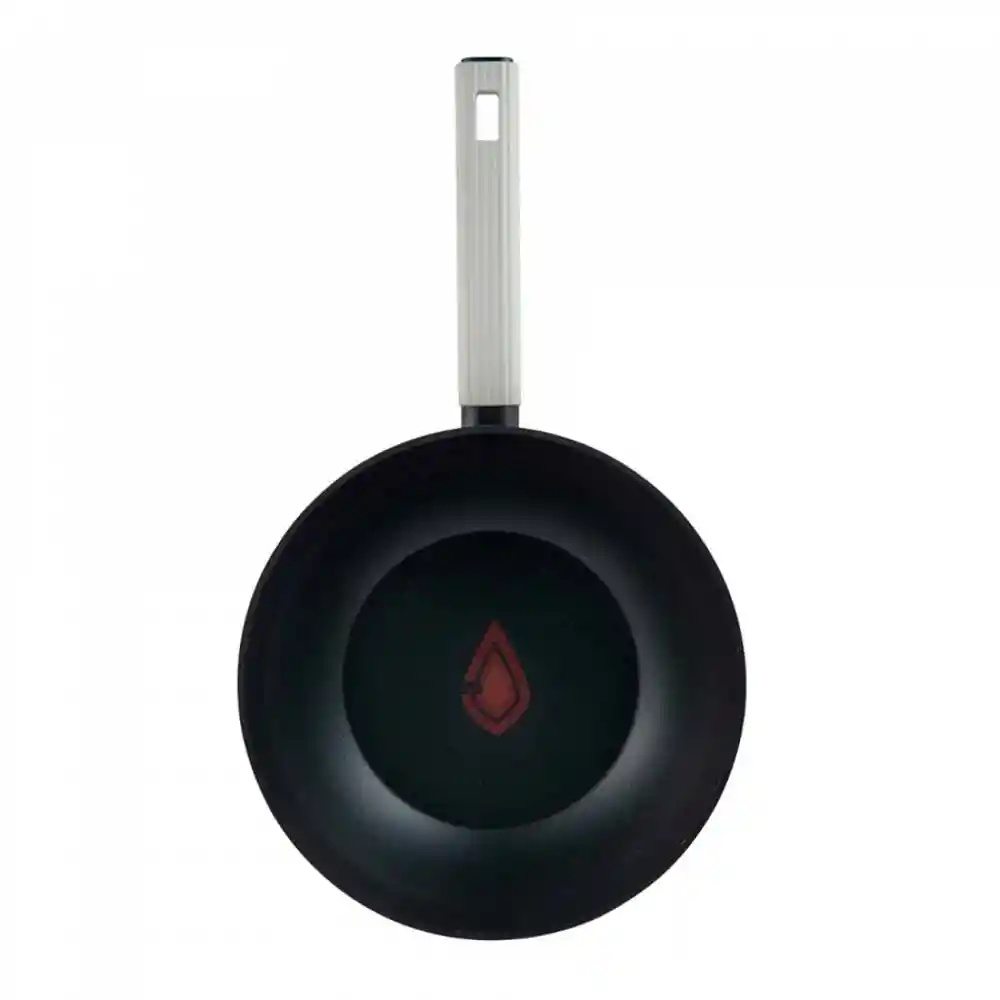 Wok Bergner Lines 26 Cm Negro Aluminio Forjado
