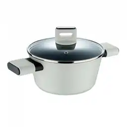 Olla + Tapa Bergner Lines 24 Cm Blanco Aluminio Forjado