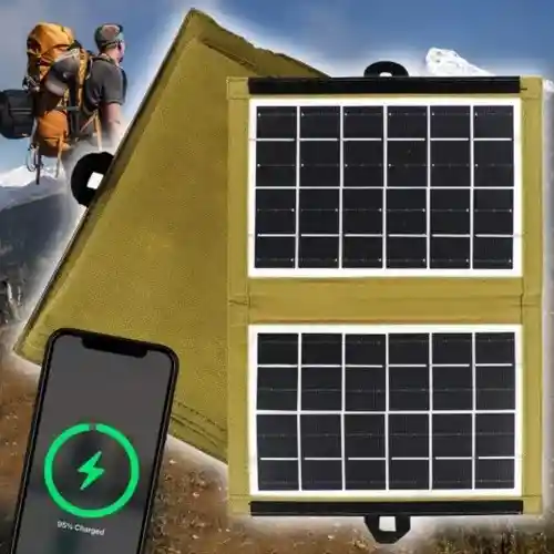 Cargador Solar Plegable Con Panel Solar Cl-670 6v 7w