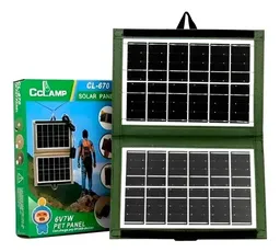 Cargador Solar Plegable Con Panel Solar Cl-670 6v 7w