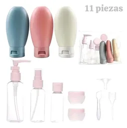 Juego Kit De Botellas Para Viaje X 11 Piezas Reutilizables