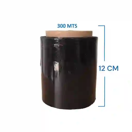 Rollo De Vinipel Negro Stretch 12cm X 300mts