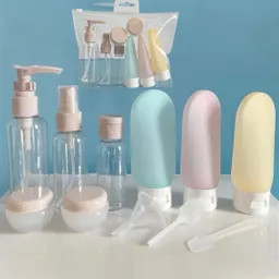 Juego Kit De Botellas Para Viaje X 11 Piezas Reutilizables 002