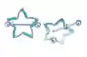 Piercing Para Pezón X2 Acero Estrella Azul