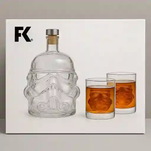 Decantador Set De Whisky + 2 Vasos Star Wars Fk23b-64