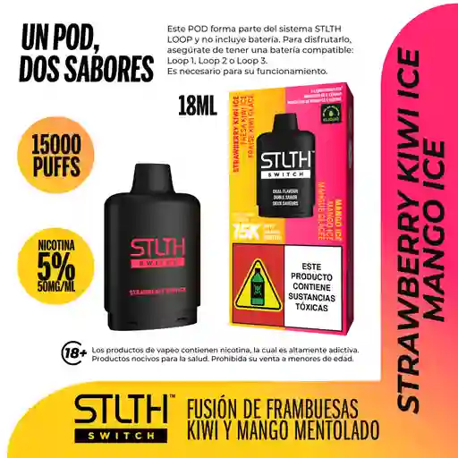 Stlth Switch Pod Strawberry Kiwi Ice & Mango Ice