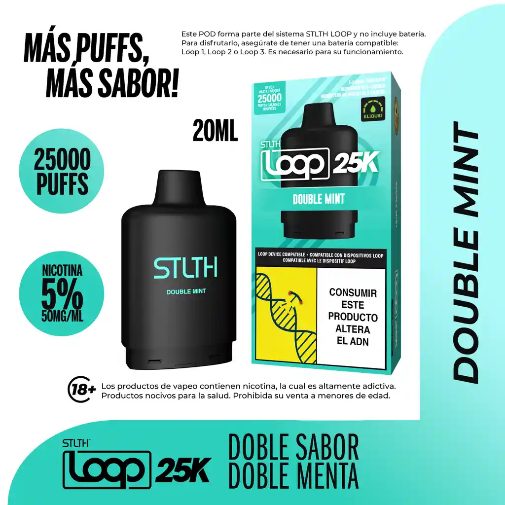 Stlthloop 25k Pod Double Mint