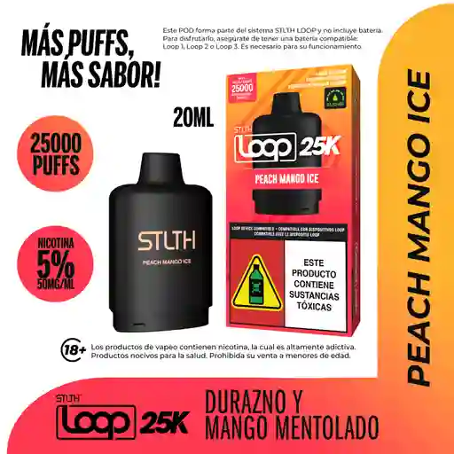Stlth Loop 25k Pod Peach Mango Ice