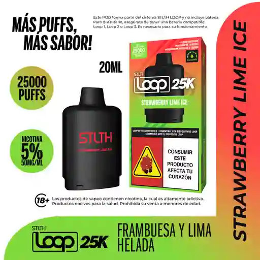 Stlth Loop 25k Pod Strawberry Lime Ice