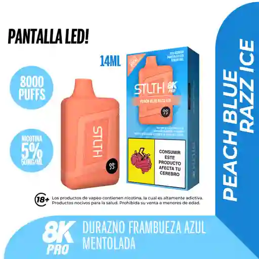 Stlth 8k Disposable Peach Blue Razz Ice