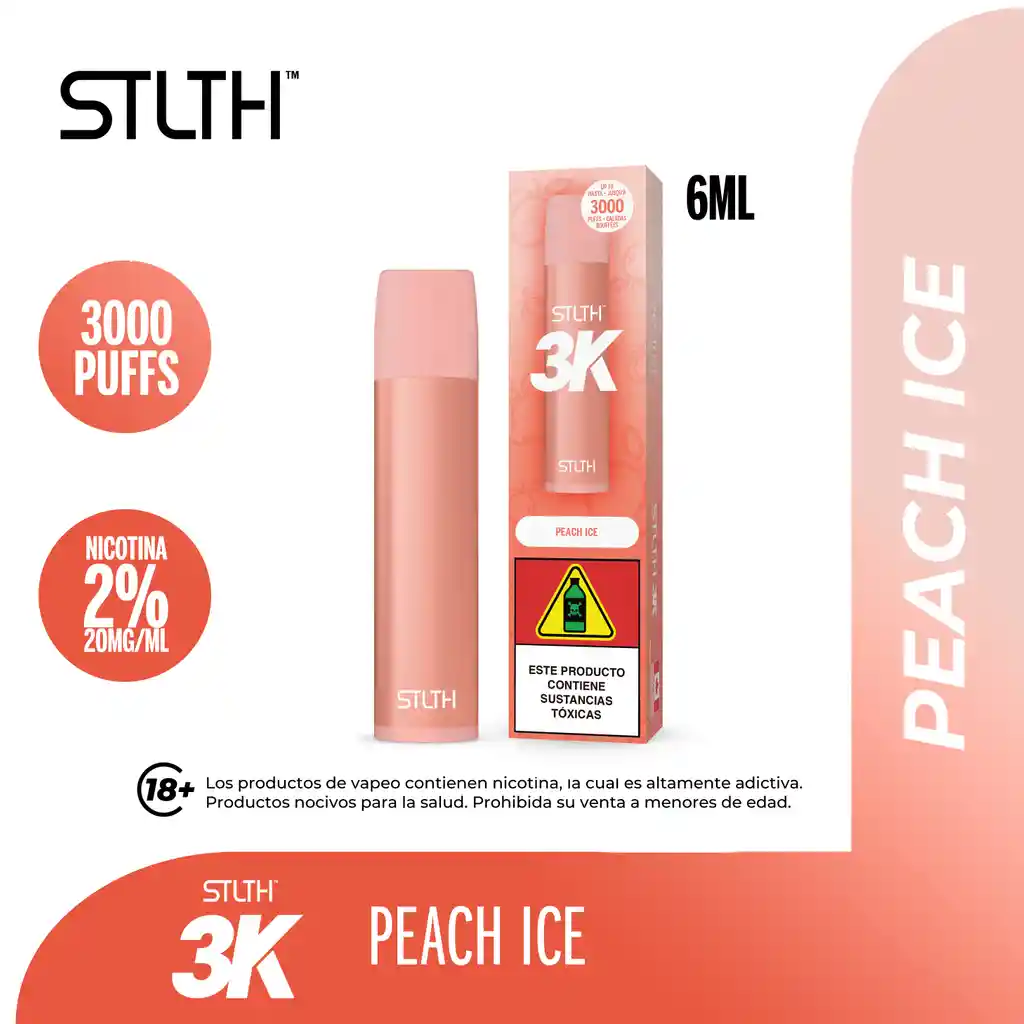 Stlth 3k Disposable Peach Ice (20mg/ml)