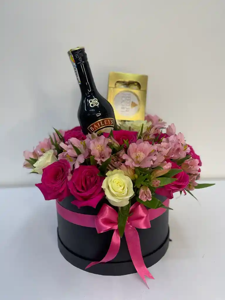 Cilindro De Rosa Y Baileys
