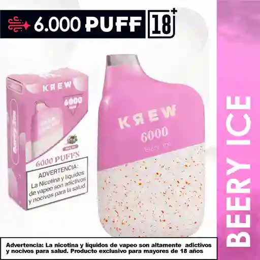 Krew Vaporizador 6000 Puff Berry Ice