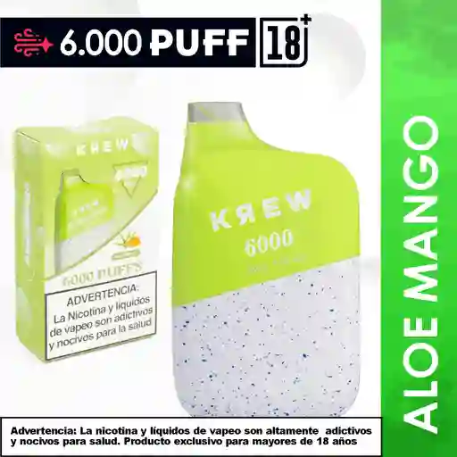 Krew Vapeadores 6000 Puff Aloe Mango