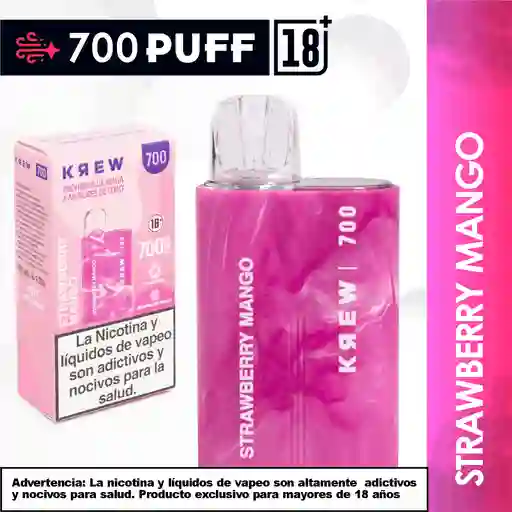 Krew Vaporizador 700 Puff - Strawberry Mango