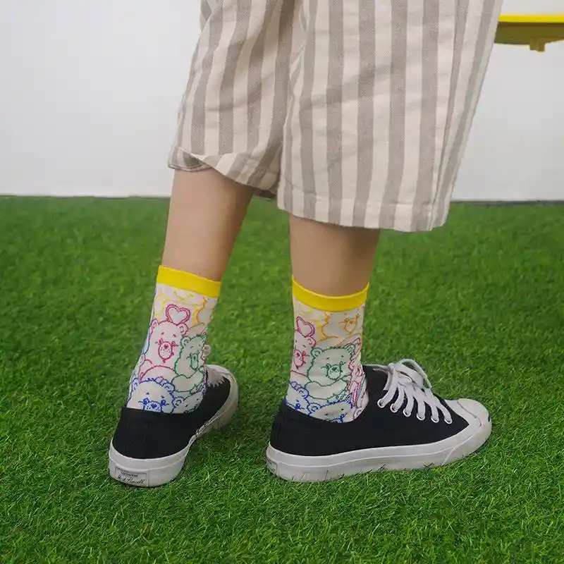 Medias Largas Ositos Cariñositos (amarillo)