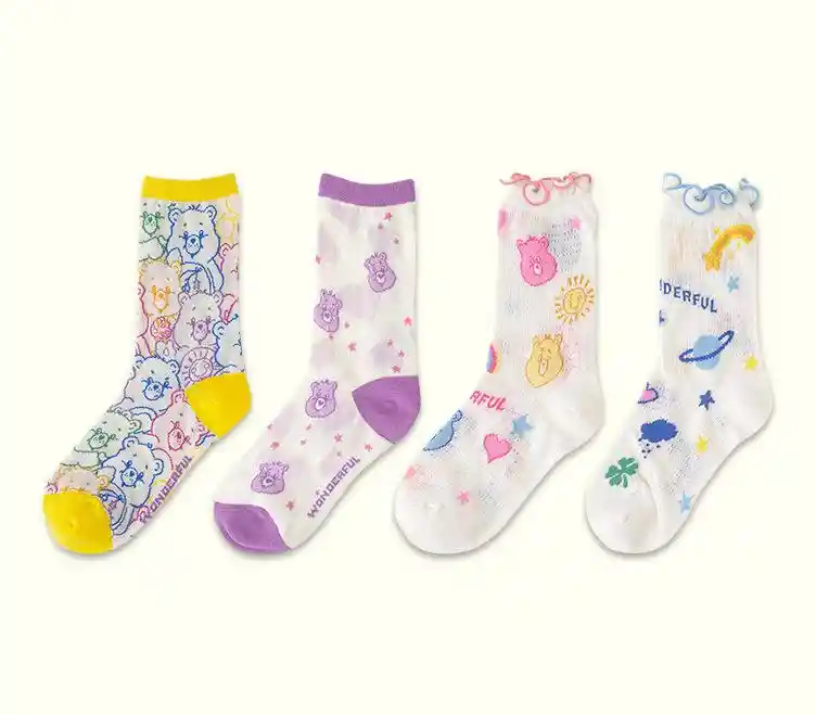 Medias Largas Ositos Cariñositos (rosado)