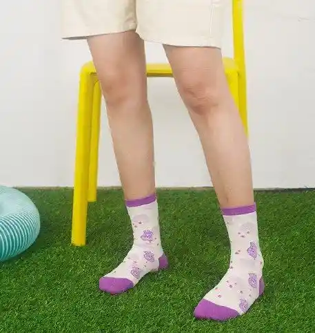 Medias Largas Ositos Cariñositos (morado)