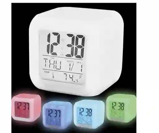 Reloj Despertador Digital Mesa Indicador Temperatura Fecha.
