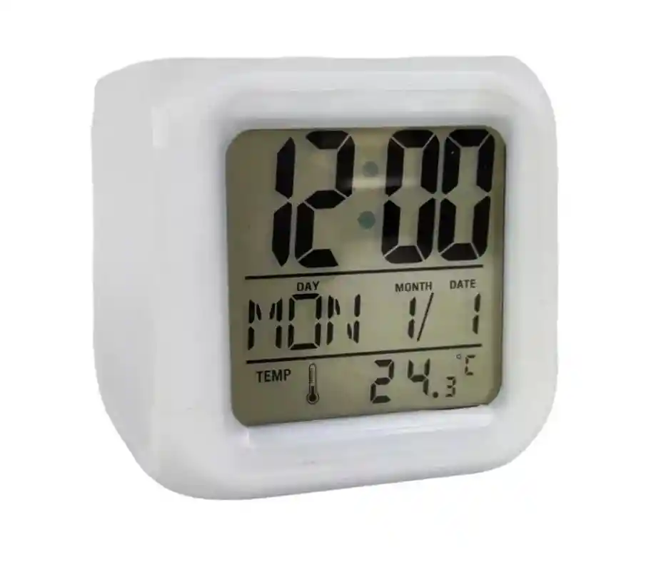 Reloj Despertador Digital Mesa Indicador Temperatura Fecha.