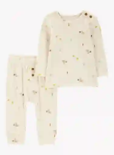 Conjunto 2 Piezas Conejito - Crema / 3 Meses