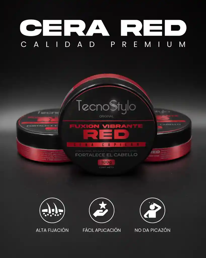Cera Capilar Fuxion Vibrante Red (elite) X 100g