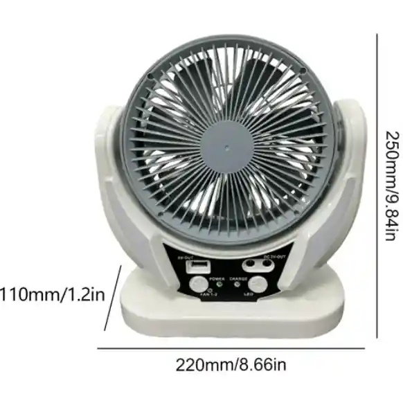 Ventilador Escritorio Con Panel Solar Gd-8025