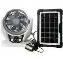 Ventilador Escritorio Con Panel Solar Gd-8025
