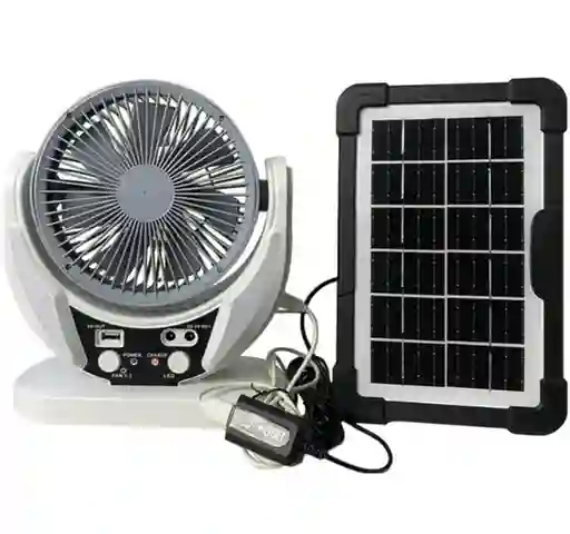 Ventilador Escritorio Con Panel Solar Gd-8025
